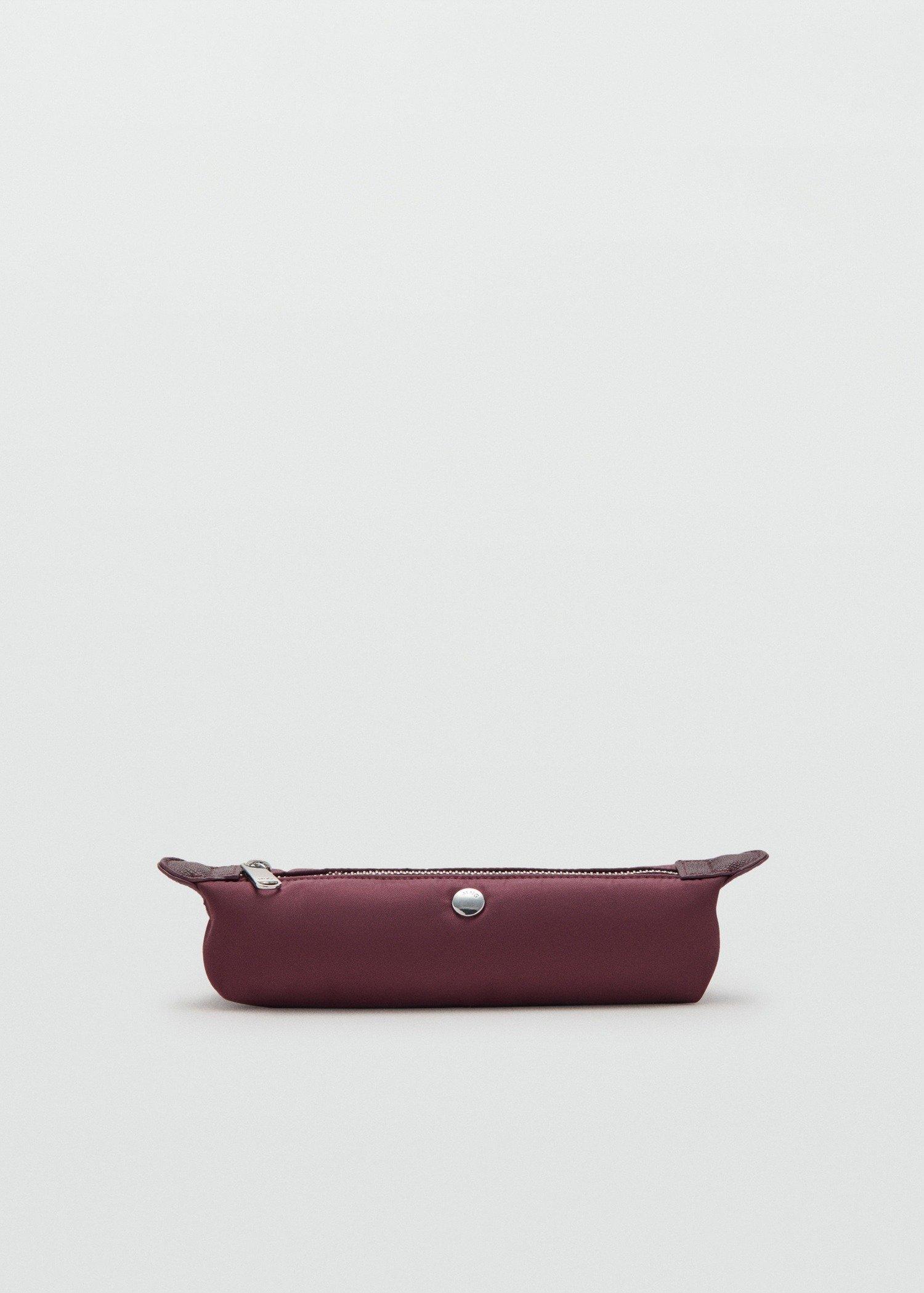 Burgundy Nylon Laptop Sleeve, Dark Red, large image number 0