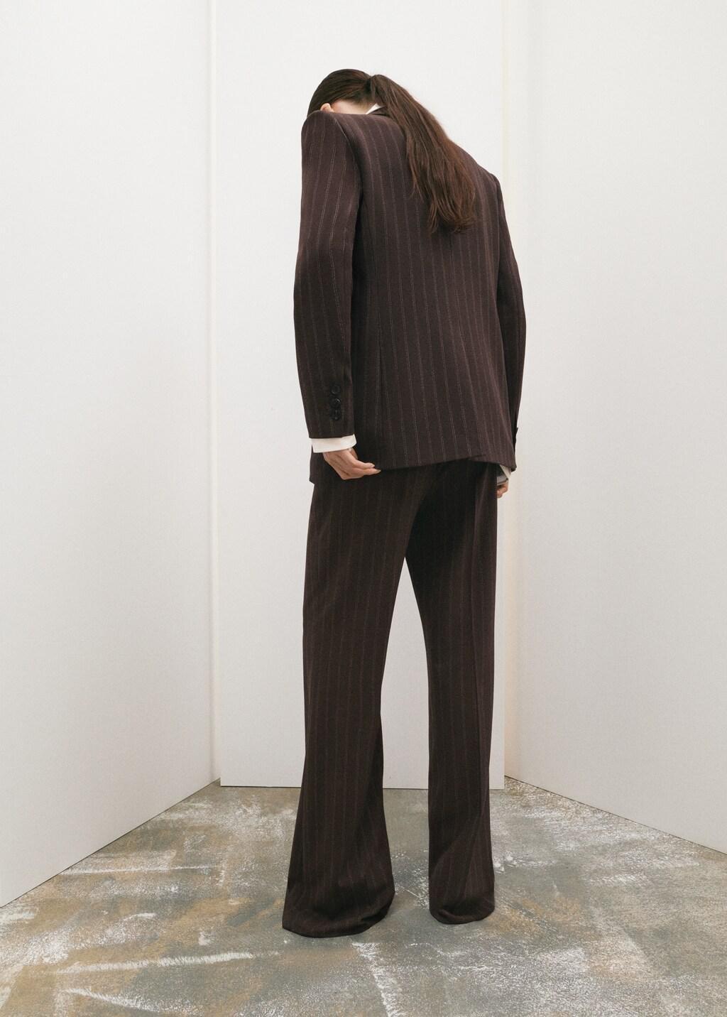 BROWN Pinstripe suit trousers, Brown, large image number 5