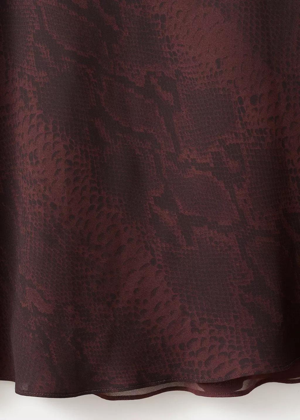 Burgundy A-Line Animal-Print Dress, 0201_78, large image number 4