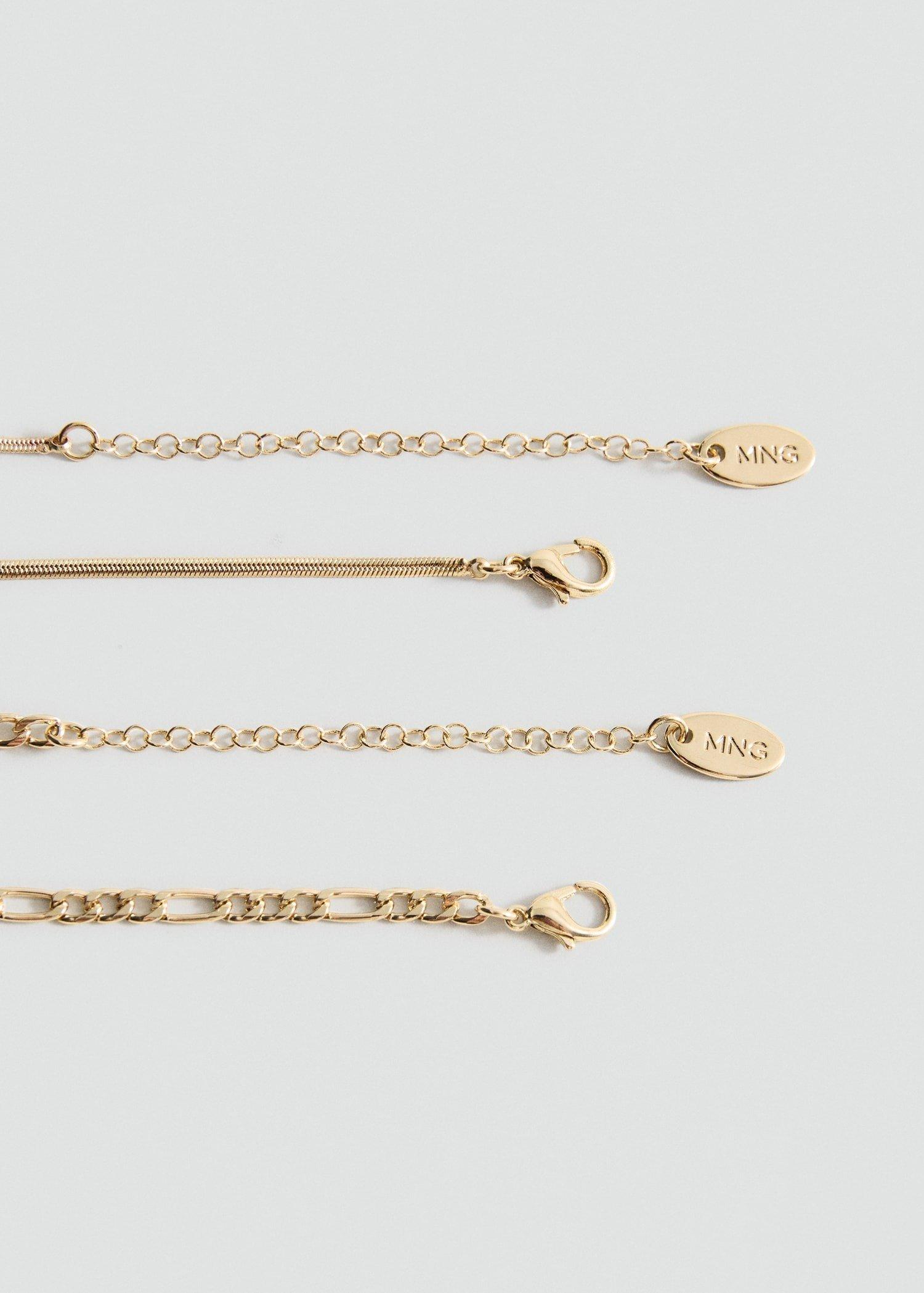 Gold Double Pendant Necklace, 0201_OR, large image number 4