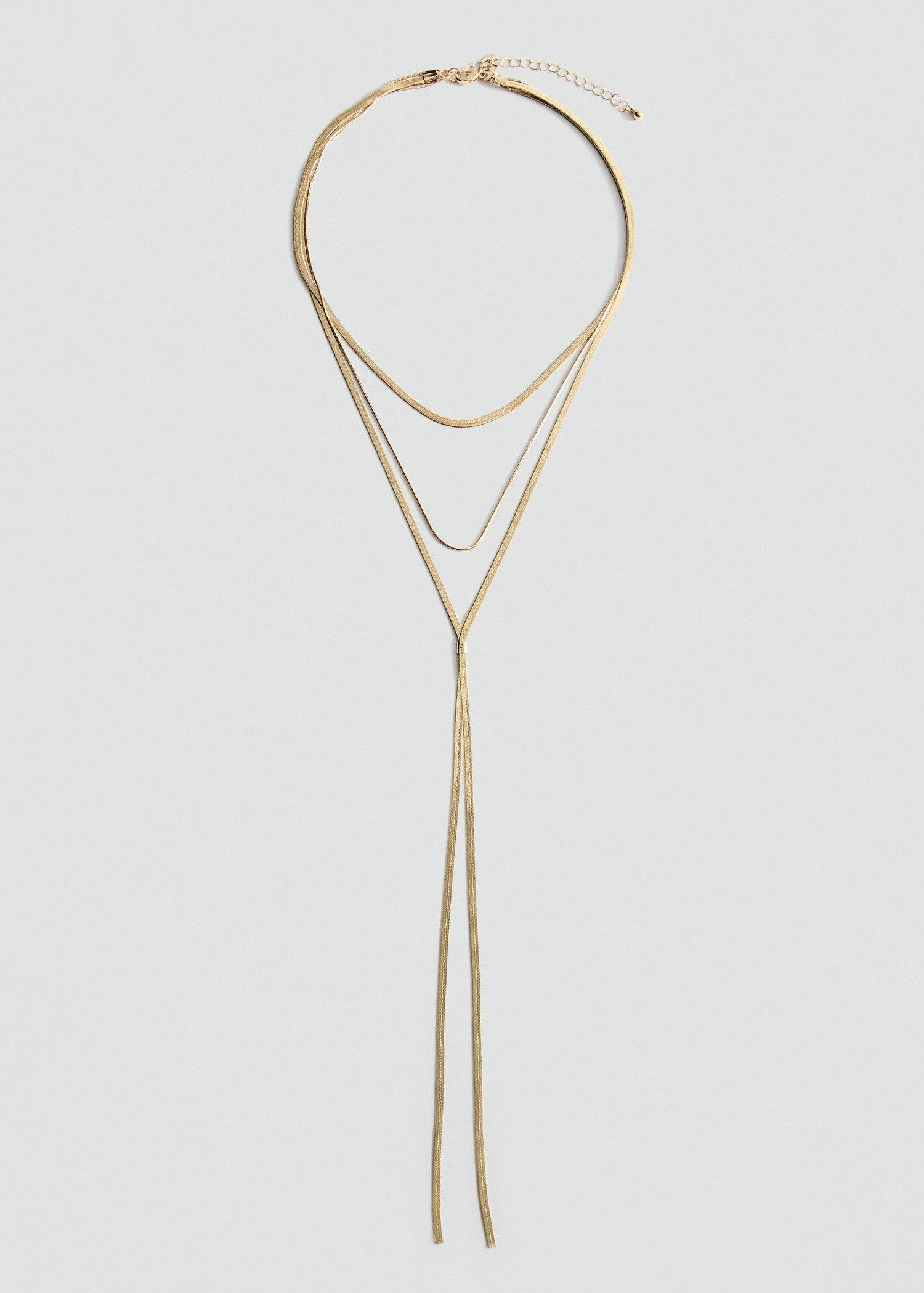 Gold Long Triple Necklace, 0201_OR, large image number 0