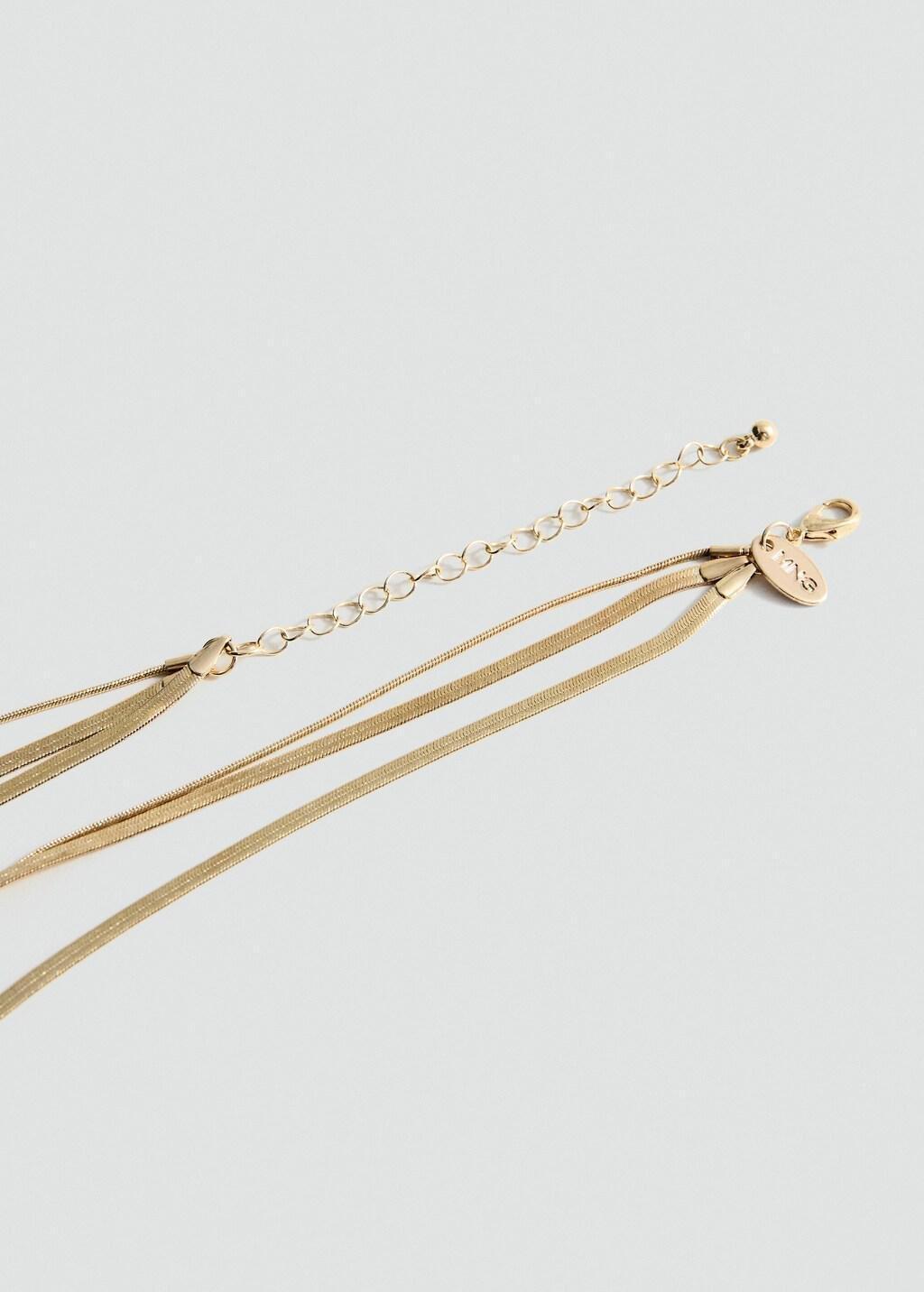 Gold Long Triple Necklace, 0201_OR, large image number 4