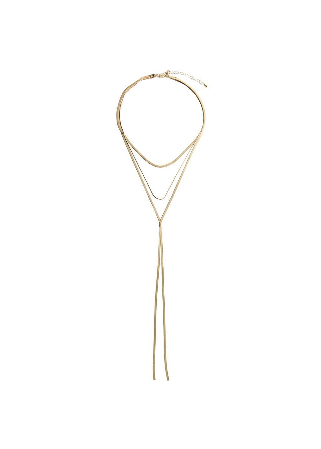 Gold Long Triple Necklace, 0201_OR, large image number 5
