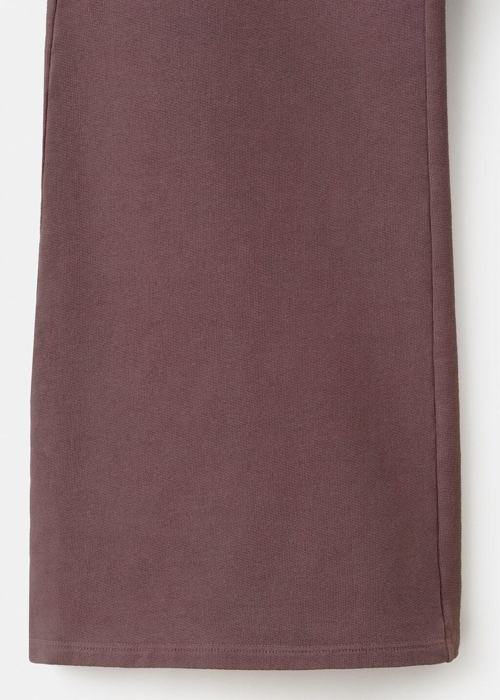 Brown Cotton Wide Leg Trousers, Kids Girl, Dark Brown, large image number 1