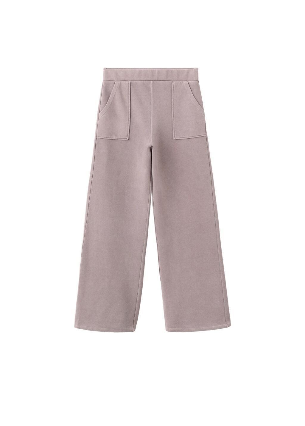 Brown Cotton Wide Leg Trousers, Kids Girl, Dark Brown, large image number 5