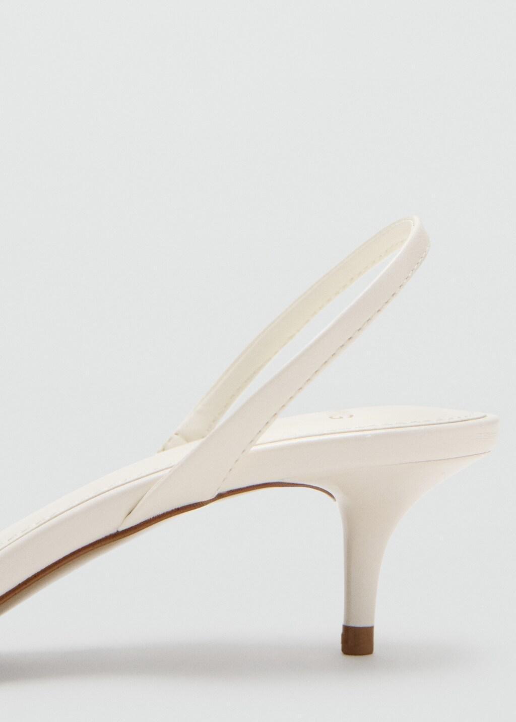 Beige Kitten-Heel Sandals With Strap, Light Beige, large image number 1