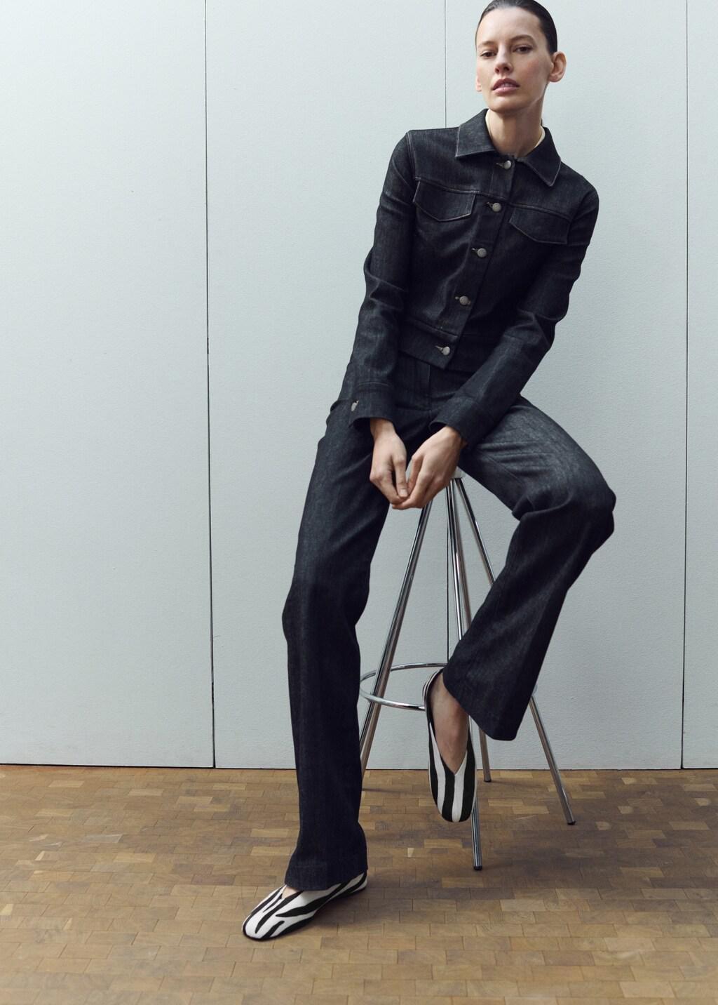 Black Leather Shoe With Fur And Bracelet Strap, Black, large image number 0