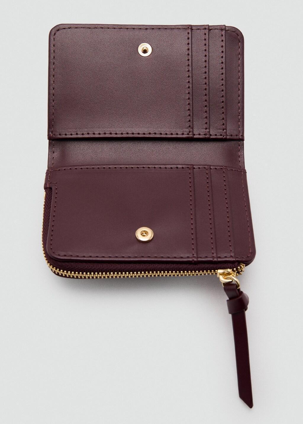 DARK RED Small faux-leather wallet, 0201_78, large image number 1