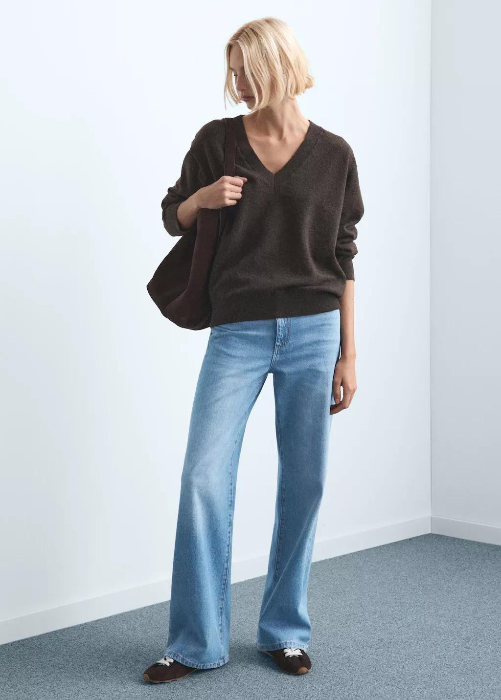 Blue Danila High-Waisted Wide Leg Jeans, Open Blue, large image number 0