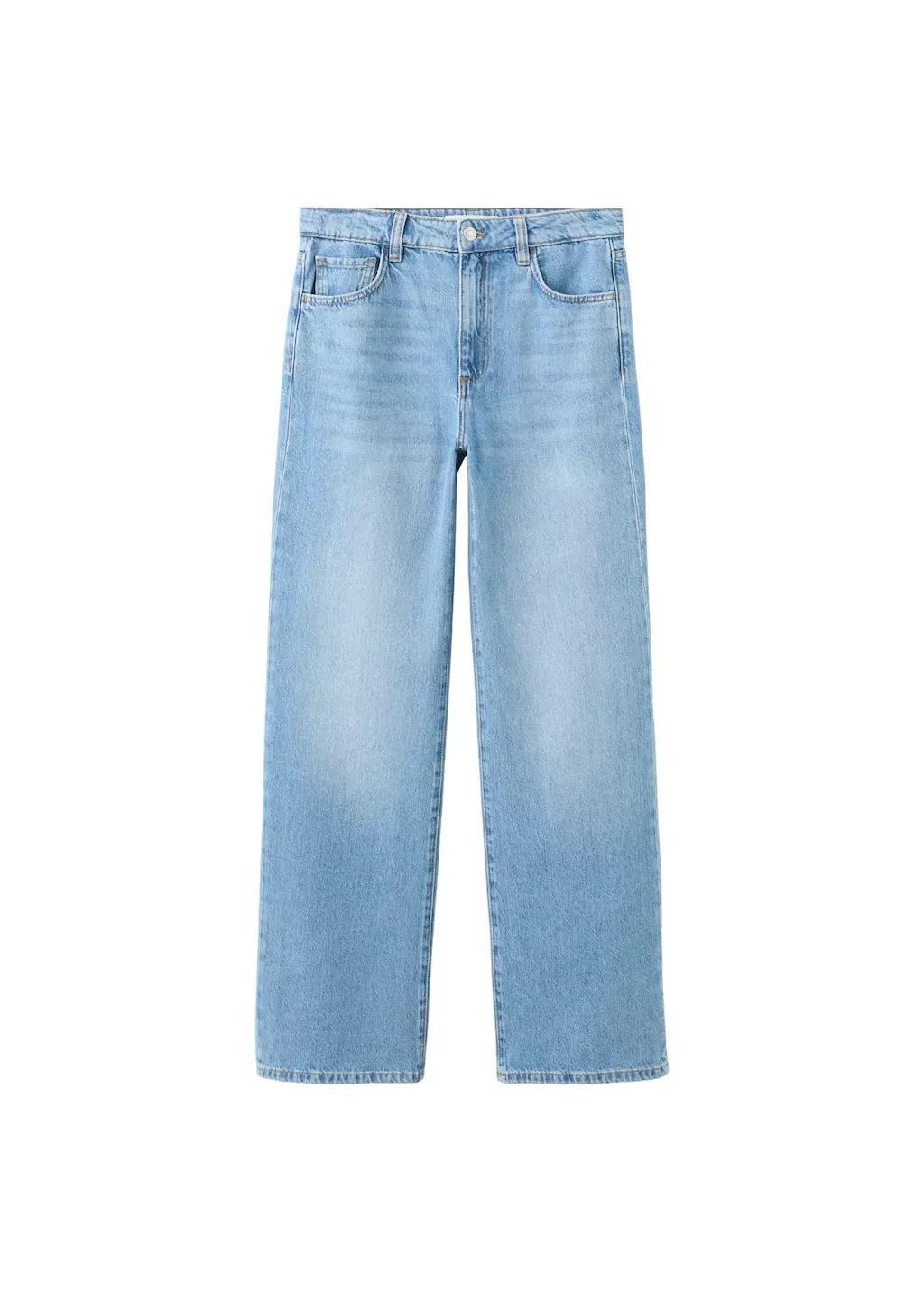 Blue Danila High-Waisted Wide Leg Jeans, Open Blue, large image number 6