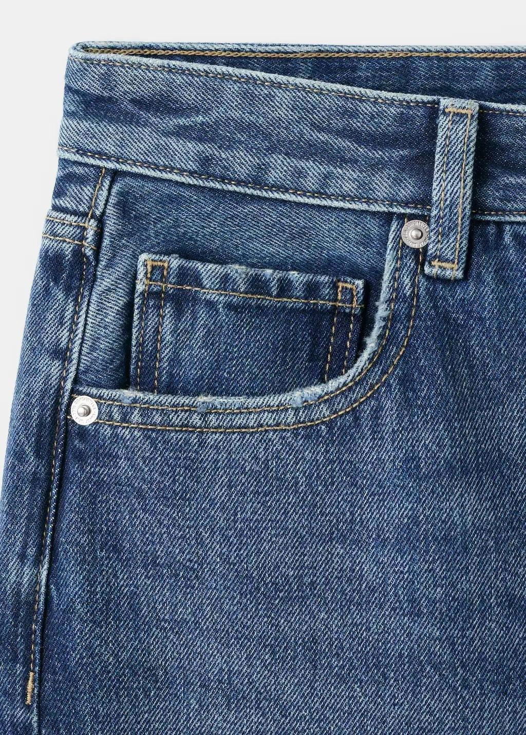 Blue Straight Low-Waist Jeans, Open Blue, large image number 1