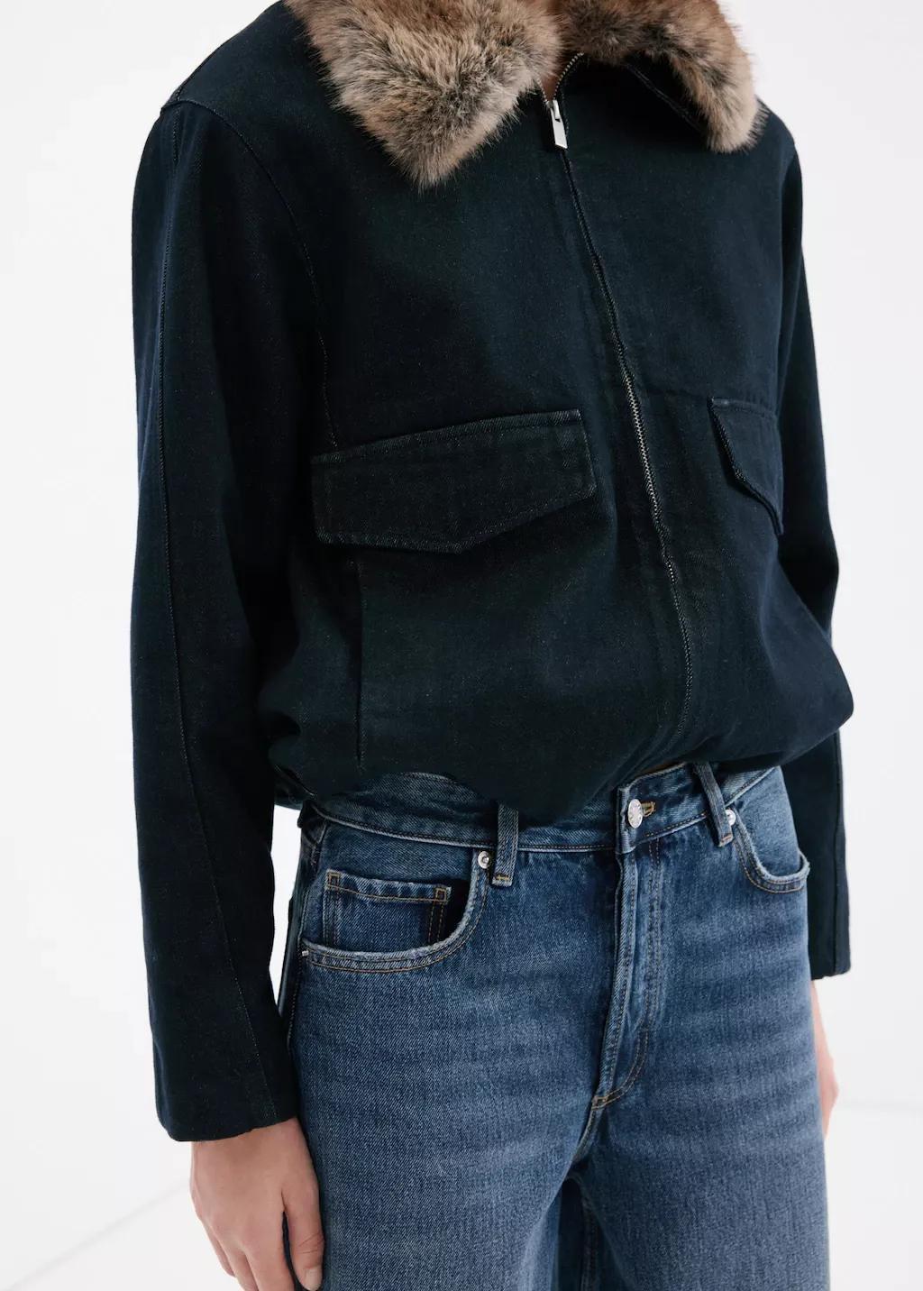 Blue Straight Low-Waist Jeans, Open Blue, large image number 5