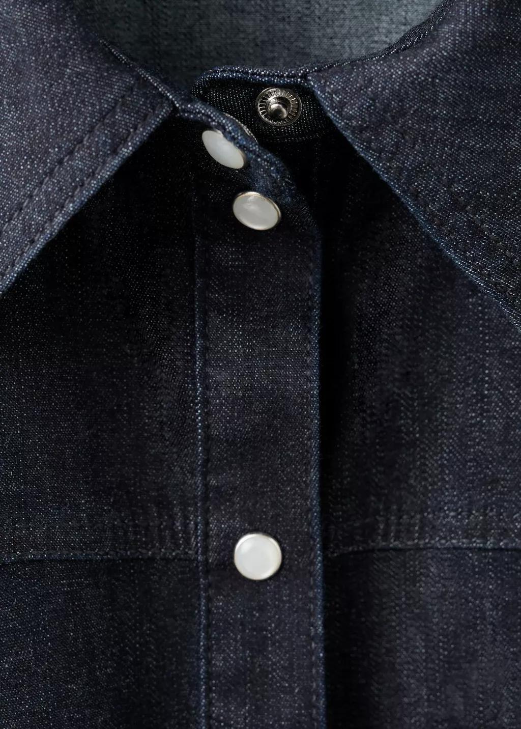 Blue Denim Shirt With Seams, 0201_TS, large image number 1