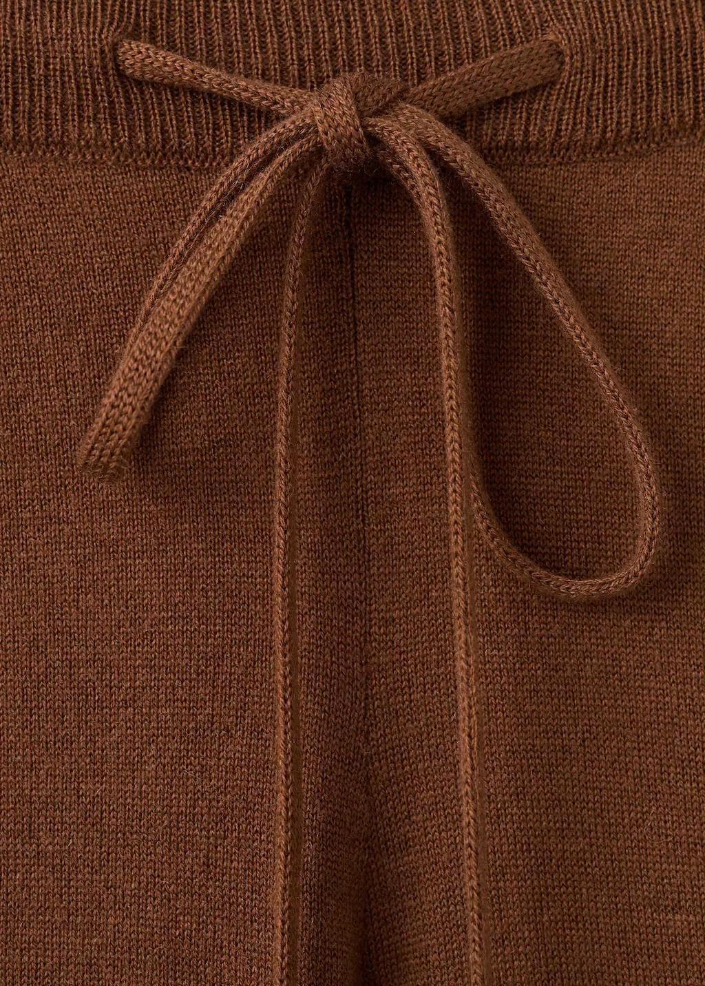 Brown Straight-Fit Trousers With Elastic Waist, 0201_17, large image number 1