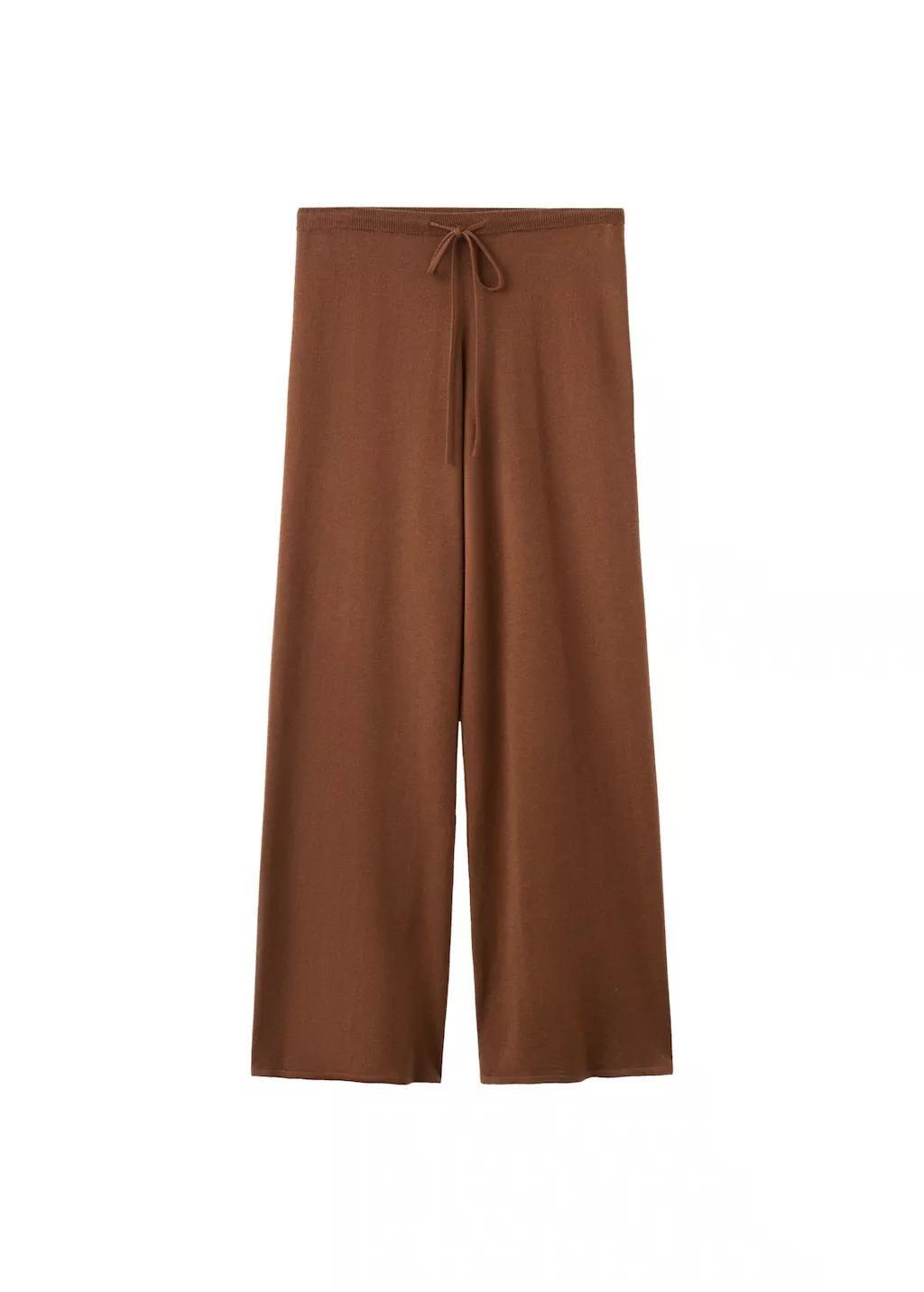 Brown Straight-Fit Trousers With Elastic Waist, 0201_17, large image number 5