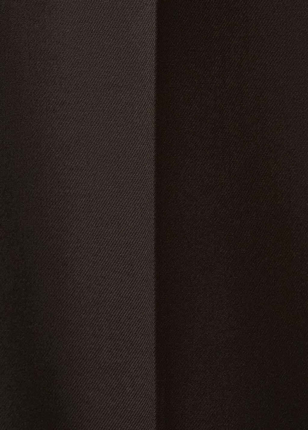 Brown Wide Leg Mid-Rise Pleated Trousers, 0201_30, large image number 6