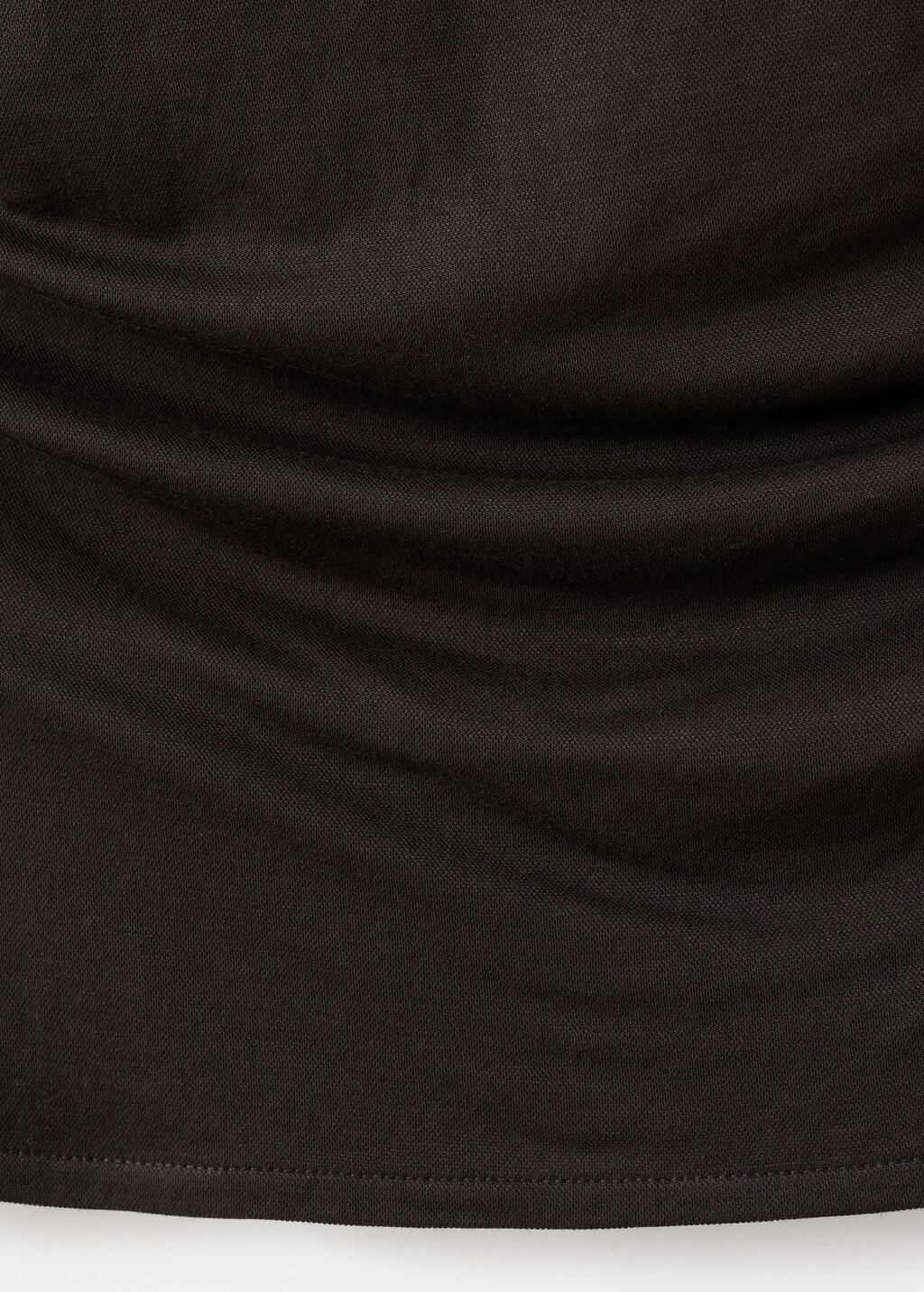 Brown Asymmetrical Top With Draped Neckline, 0201_30, large image number 5