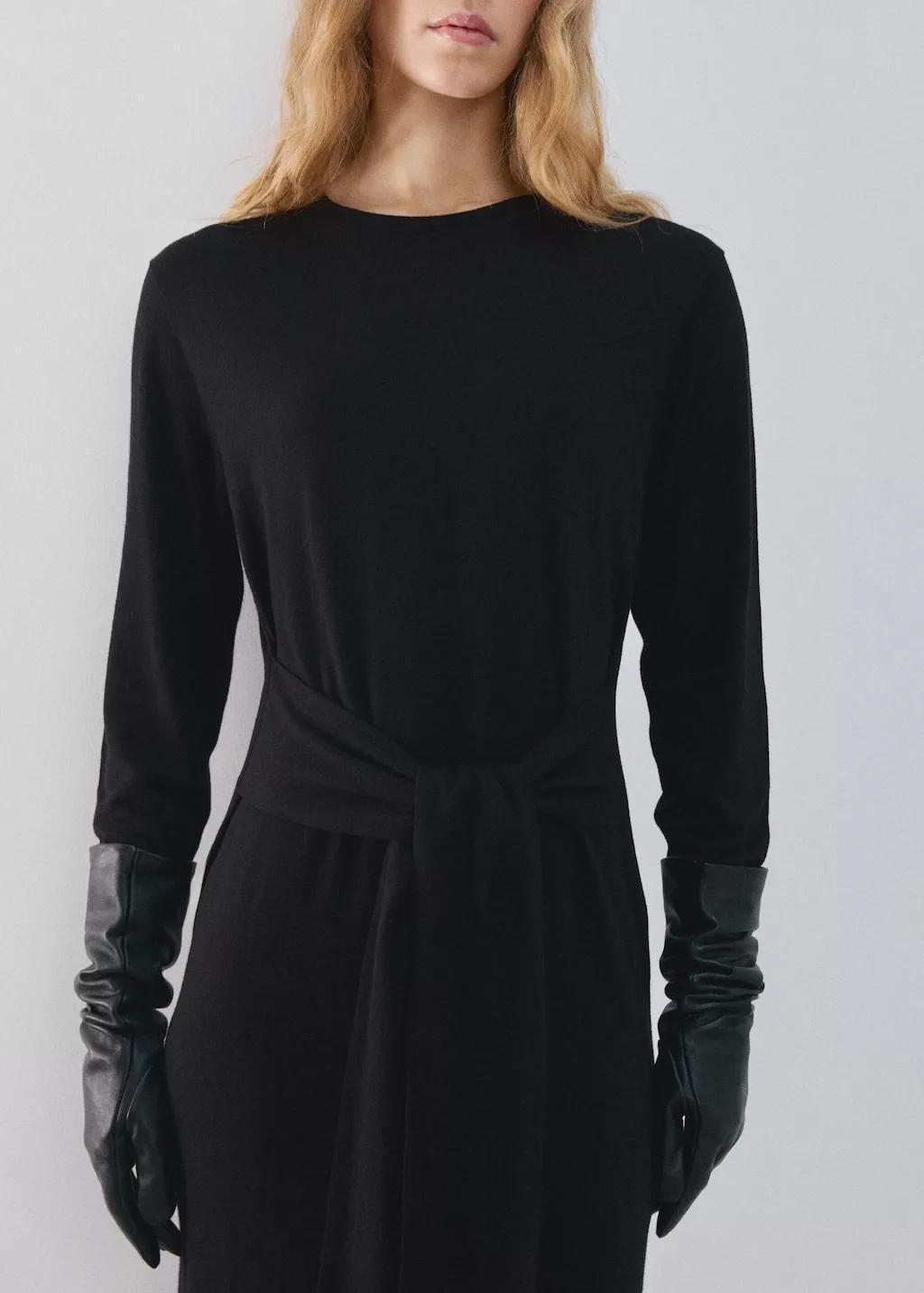 Black Knot Knitted Dress, 0201_99, large image number 6