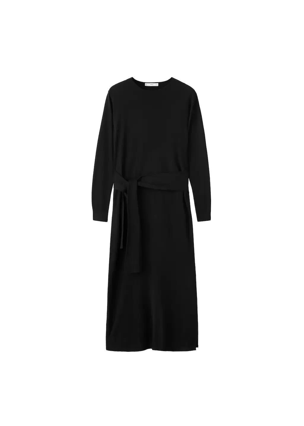 Black Knot Knitted Dress, 0201_99, large image number 7