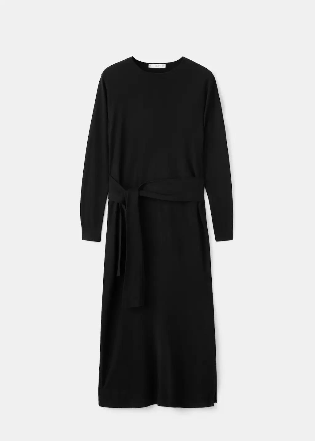 Black Knot Knitted Dress, 0201_99, large image number 8