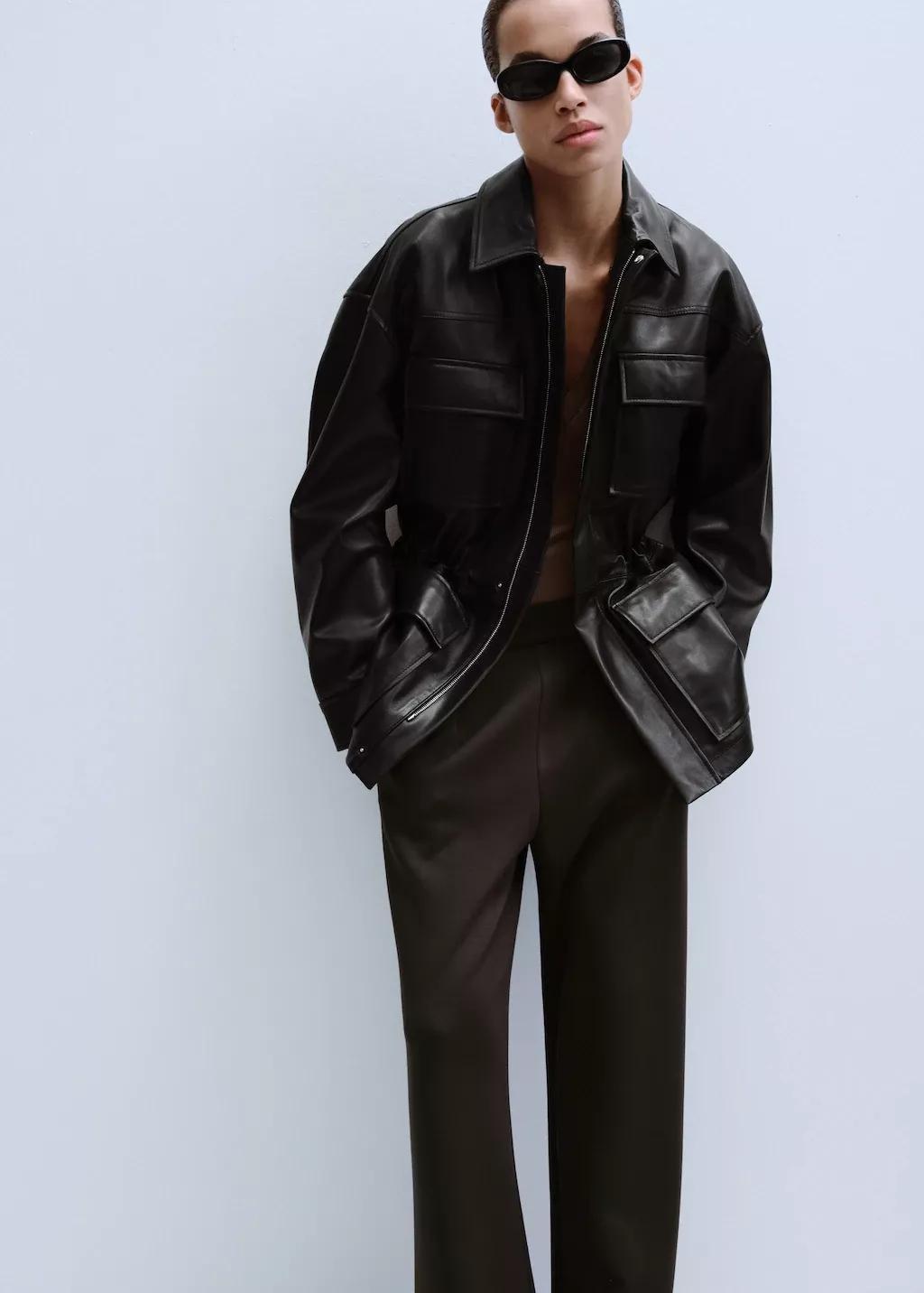 Brown Straight-Fit Trousers With Elastic Waist, Dark Brown, large image number 3