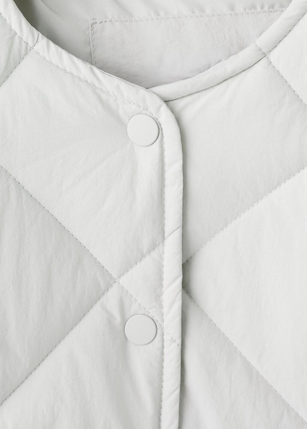 Grey Lt Pastel Quilted Jacket, Baby Girl, Light Pastel Grey, large image number 0