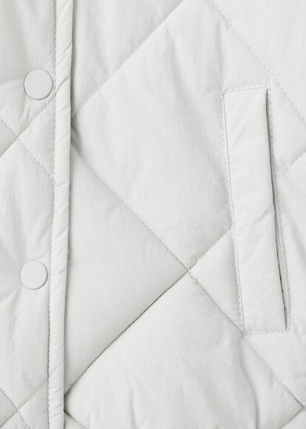 Grey Lt Pastel Quilted Jacket, Baby Girl, Light Pastel Grey, large image number 3