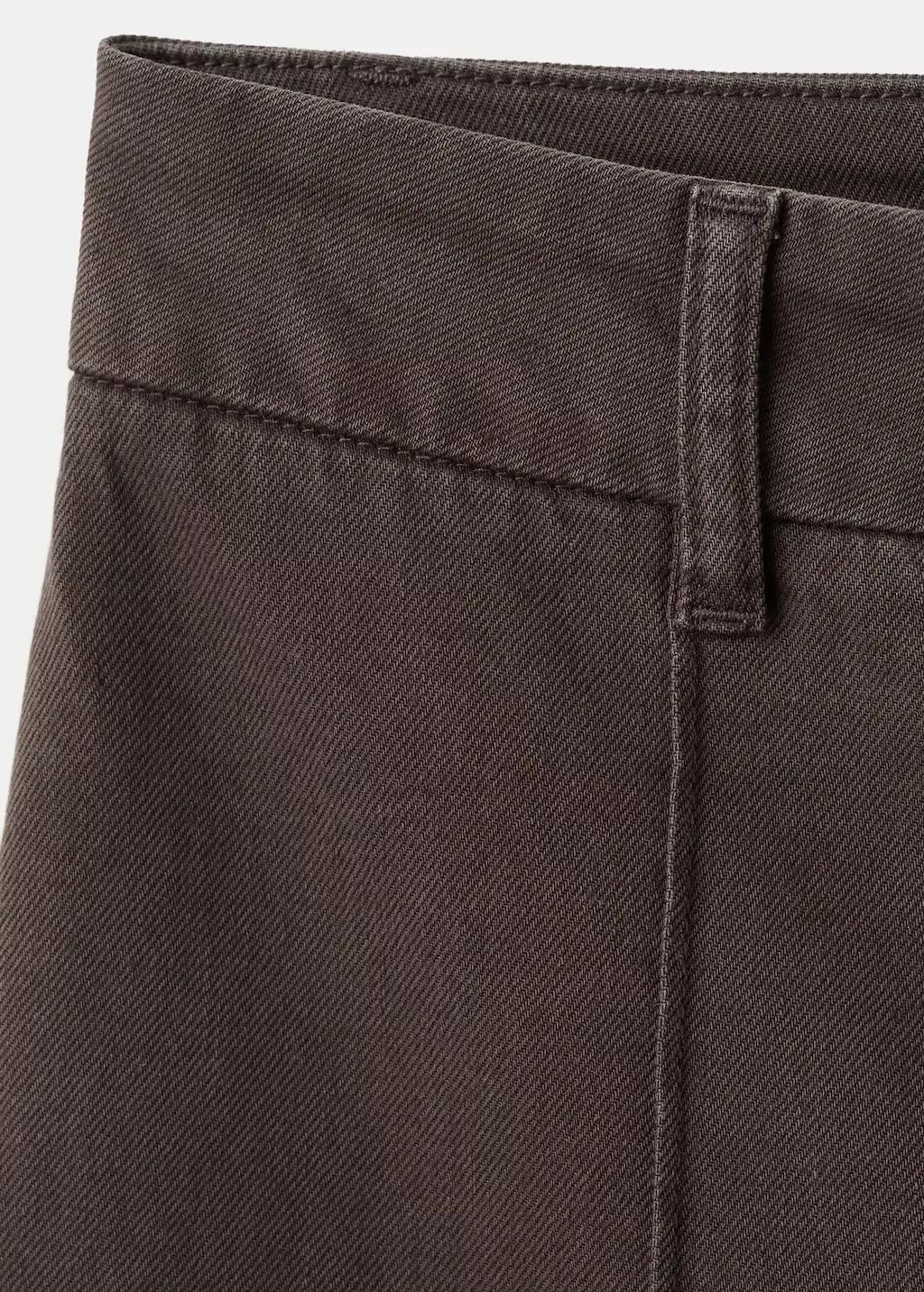 Brown High-Waisted Wide Leg Jeans With Stitching, 0201_32, large image number 1
