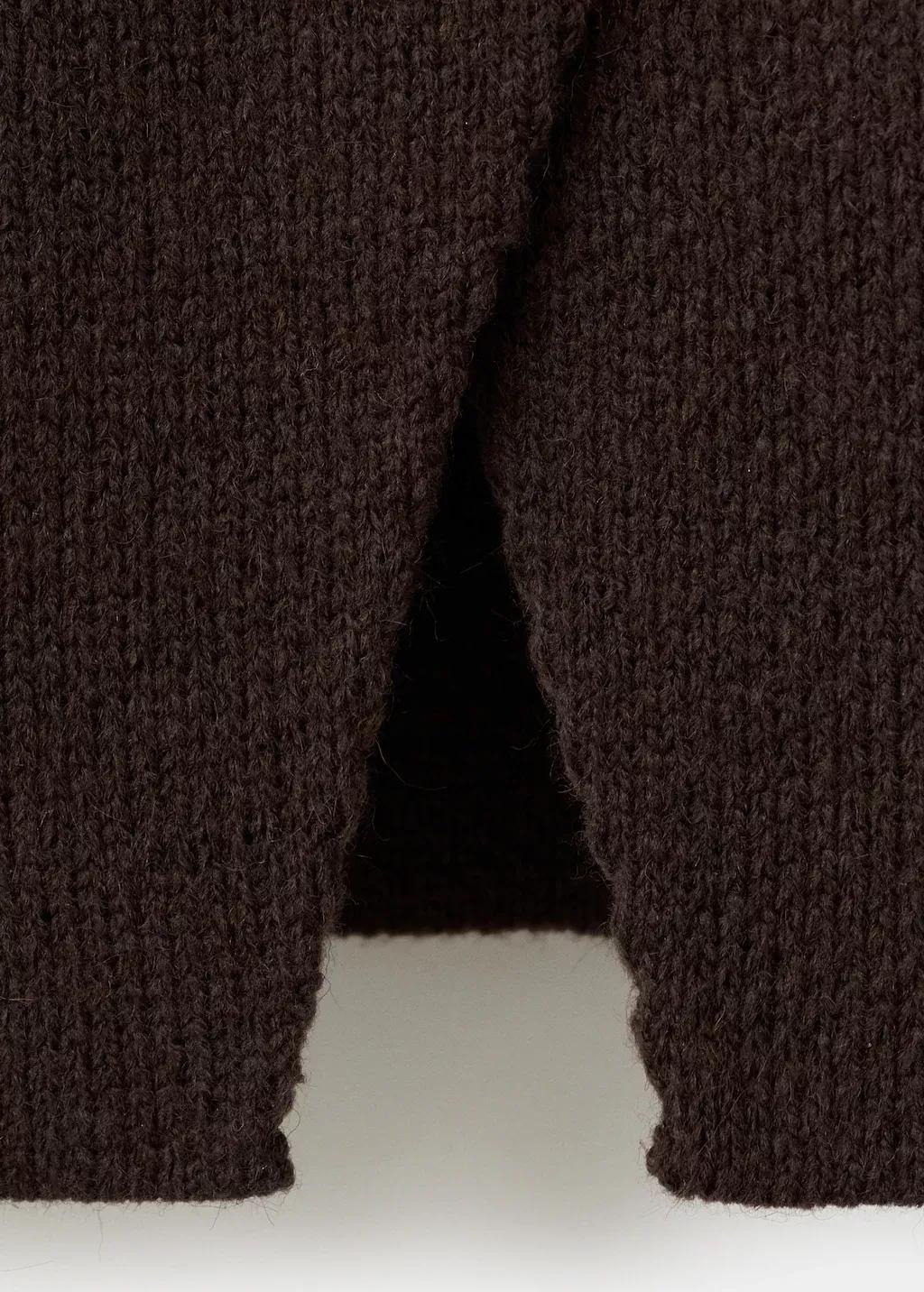 Brown Knitted Jacket With Jewel Buttons, 0201_32, large image number 1