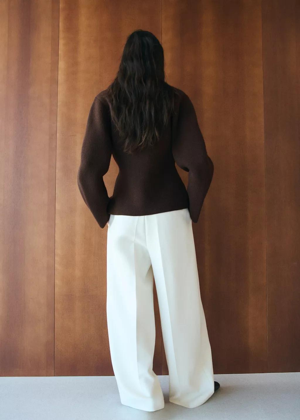 Brown Knitted Jacket With Jewel Buttons, 0201_32, large image number 2