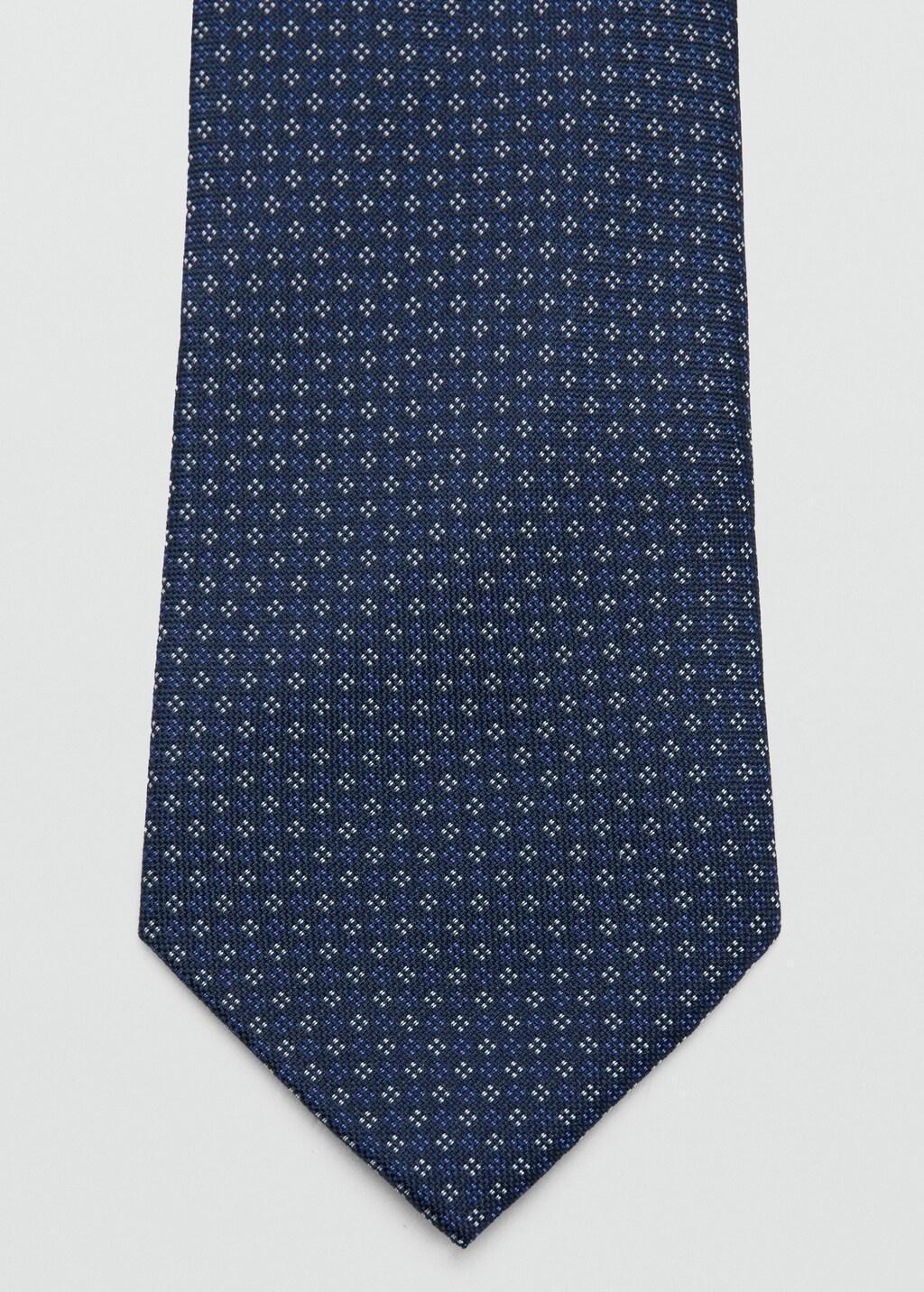 Navy Printed Tie, Kids Boys, Navy, large image number 1