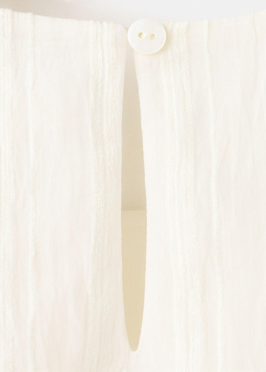 Beige Ruffled Cotton Blouse, Kids Girls, Light Beige, medium