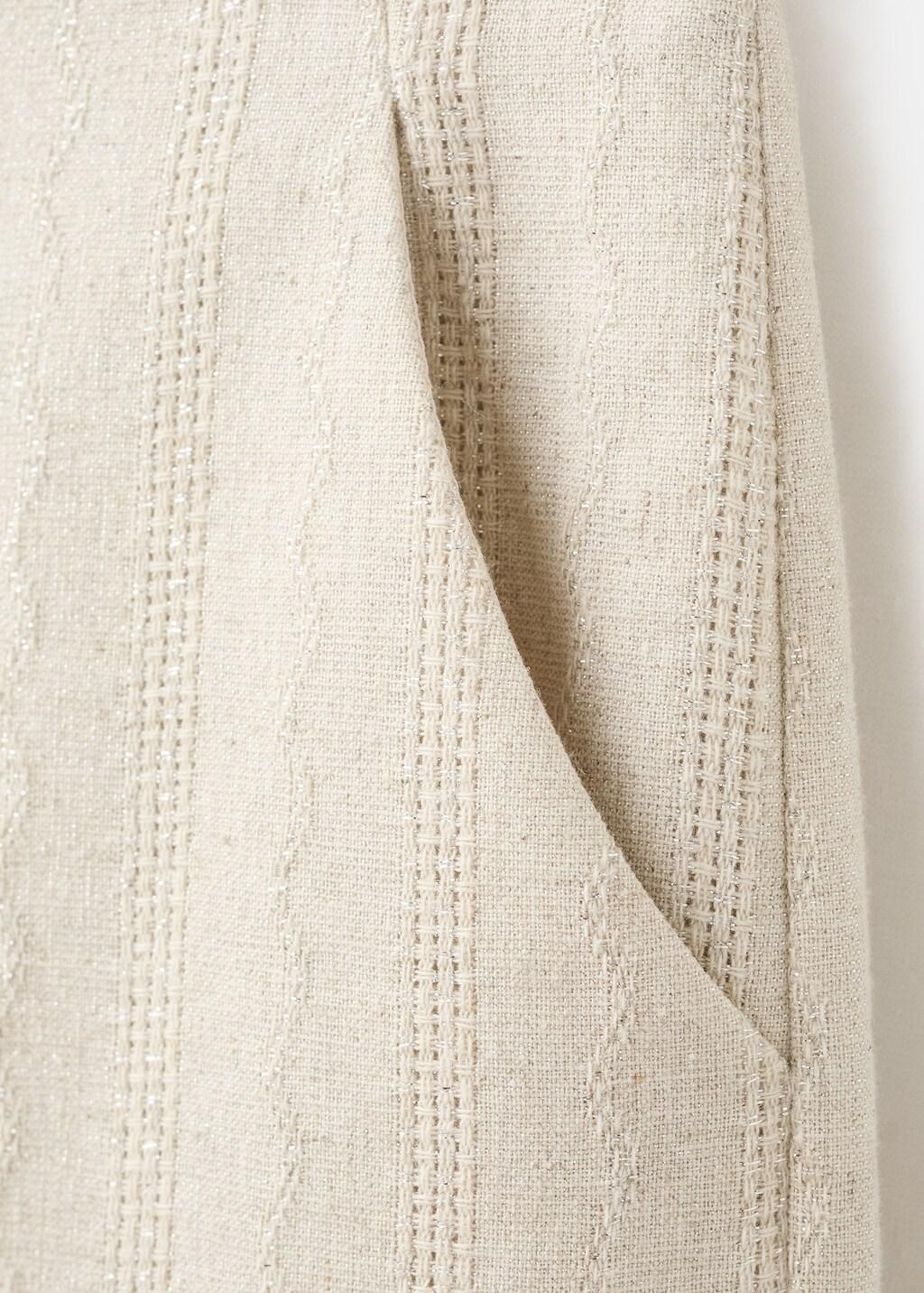 Beige Embroidered Wide Leg Trousers , Kids Girls, Light Beige, large image number 3