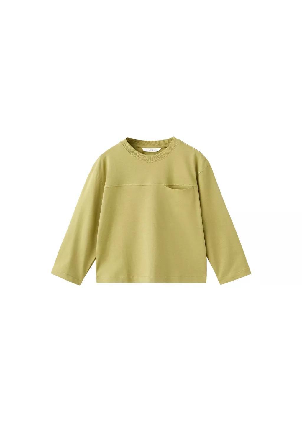 Yellow Cotton T-Shirt With Pocket Detail, Baby Boy, 0201_14, large image number 5