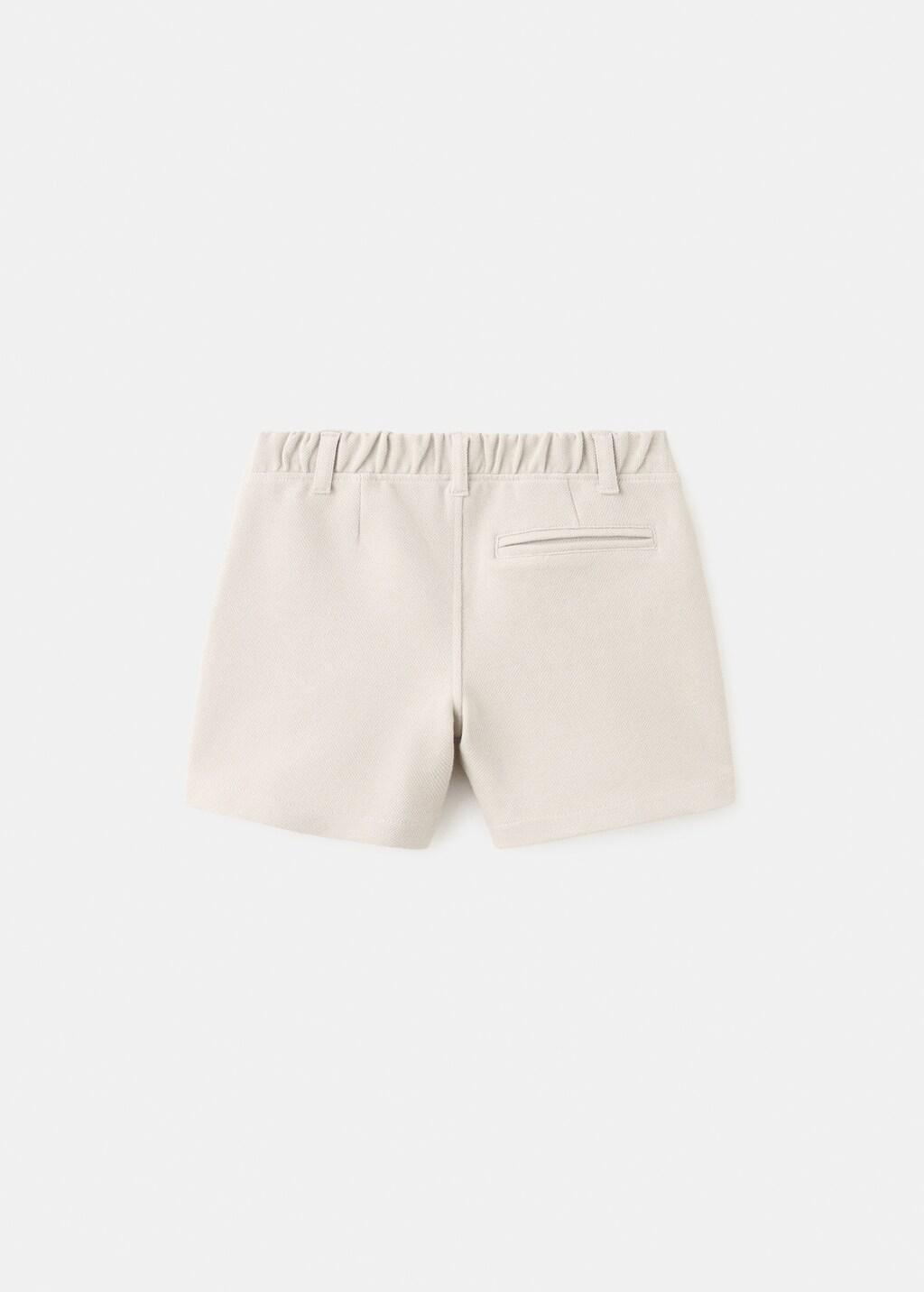 Brown Cotton Bermuda Shorts, Baby Boy, Light Pastel Brown, medium