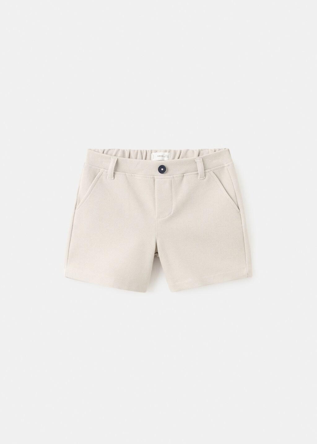 Brown Cotton Bermuda Shorts, Baby Boy, Light Pastel Brown, large image number 5