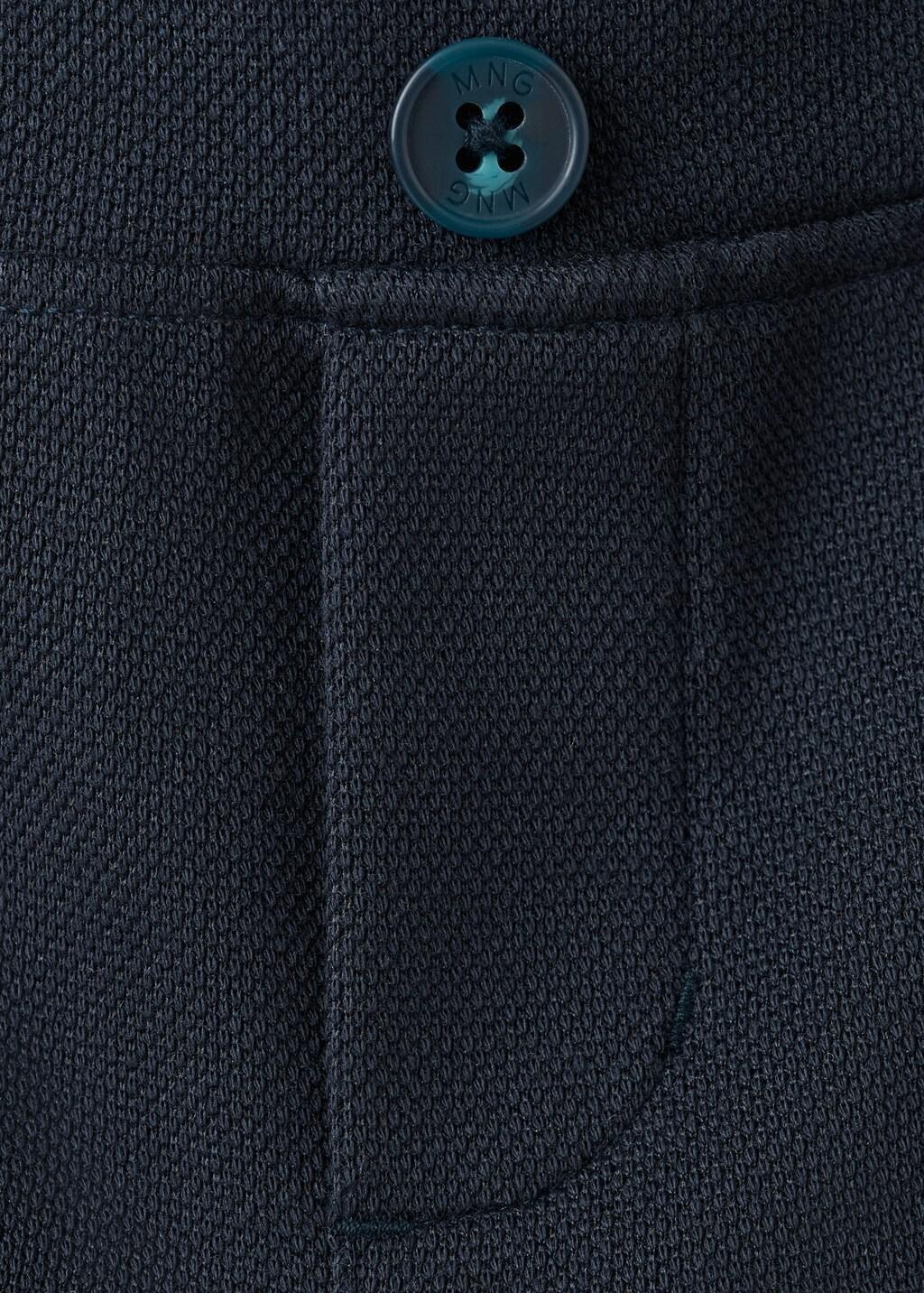 Navy Cotton Bermuda Shorts, Baby Boy, Navy, large image number 1