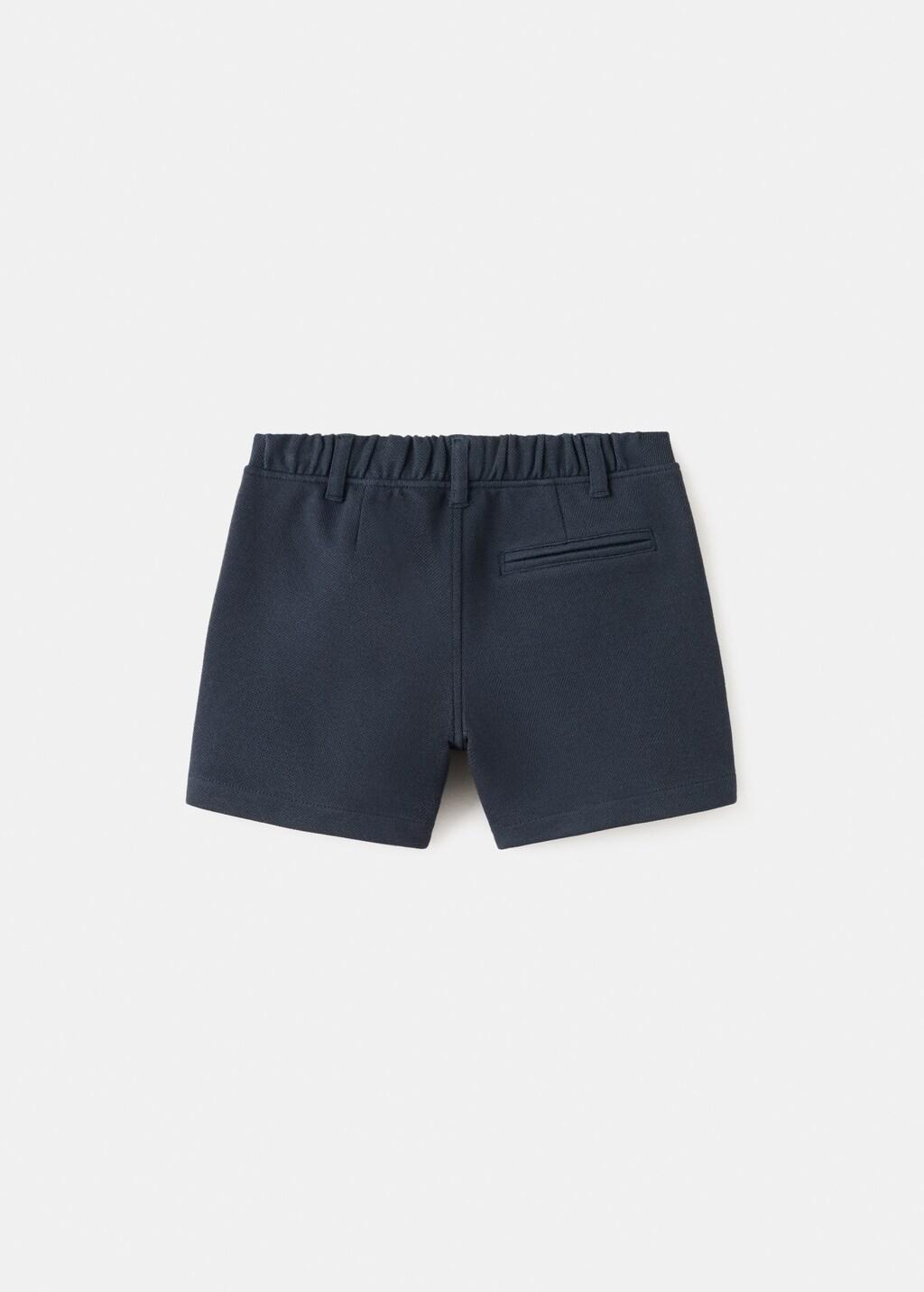 Navy Cotton Bermuda Shorts, Baby Boy, Navy, large image number 2
