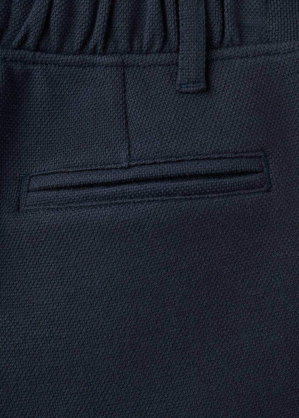 Navy Cotton Bermuda Shorts, Baby Boy, Navy, large image number 3