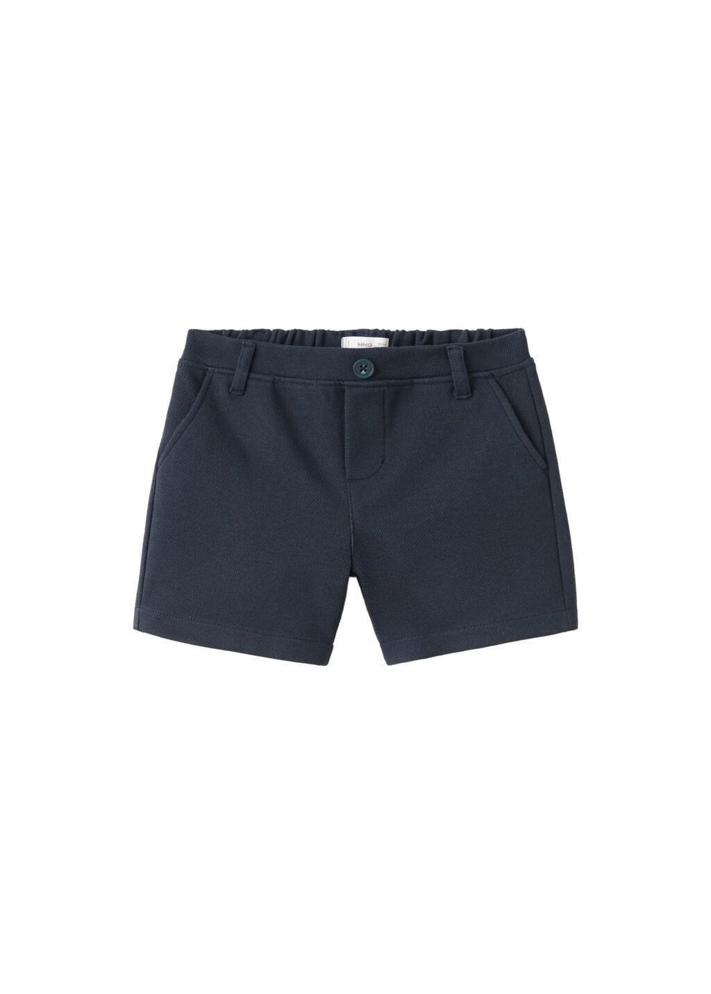 Navy Cotton Bermuda Shorts, Baby Boy, Navy, large image number 4