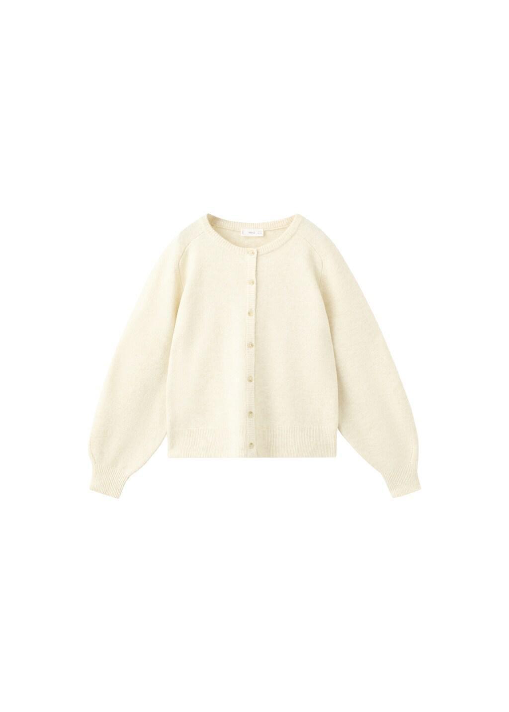 Yellow Knit Cardigan, Kids Girls, Yellow, large image number 3