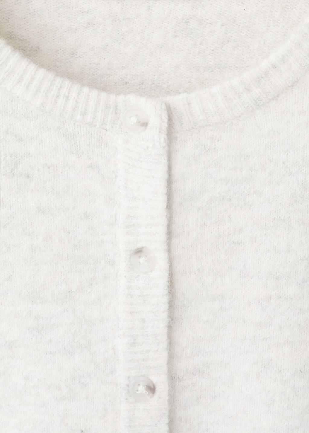 Grey Knit Cardigan, Kids Girls, Light Pastel Grey, large image number 0