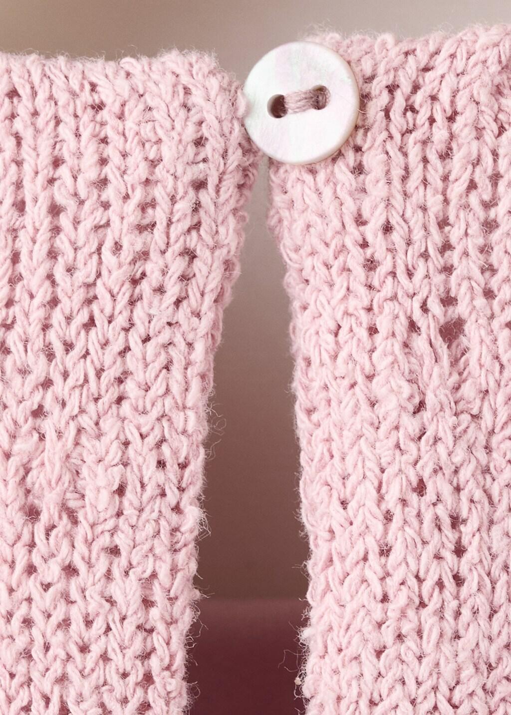 Pink Knitted Dress With Frill Detail, Baby Girl, Pink, large image number 4