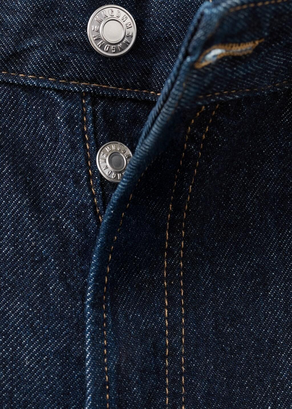 Blue Straight Low-Waist Jeans, Open Blue, large image number 1