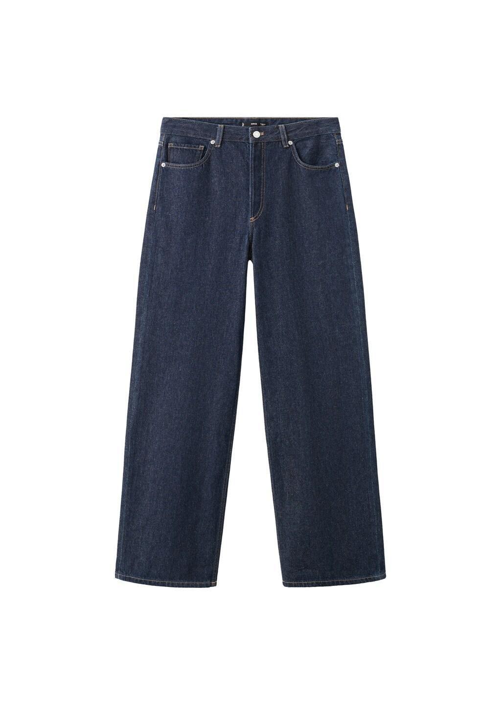 Blue Straight Low-Waist Jeans, Open Blue, large image number 7