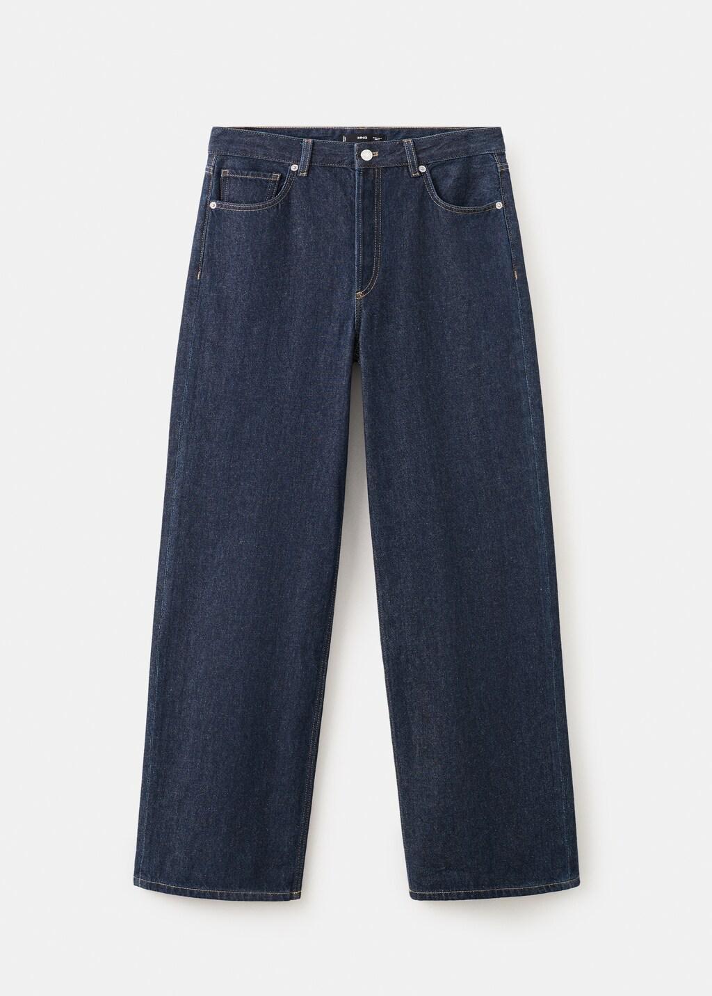 Blue Straight Low-Waist Jeans, Open Blue, large image number 8