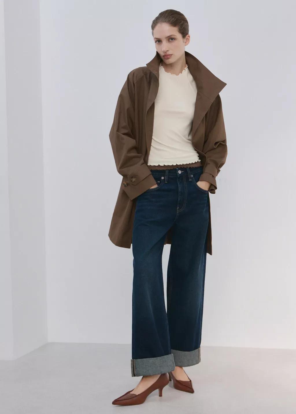 Beige Contrasting T-Shirt, Light Beige, large image number 0