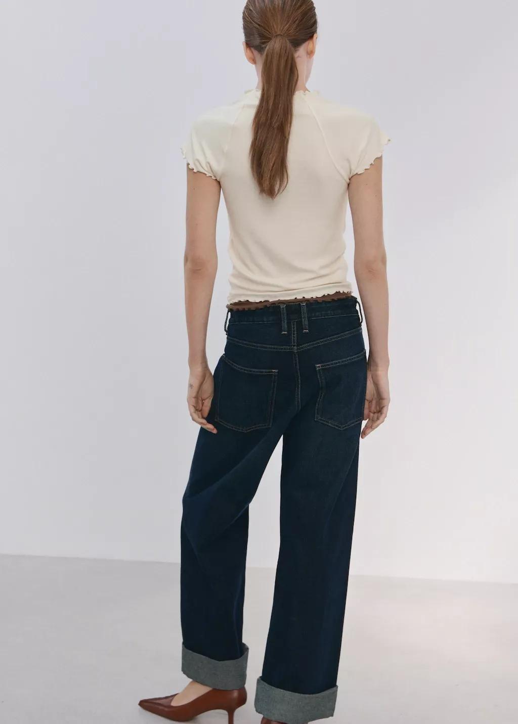 Beige Contrasting T-Shirt, Light Beige, large image number 2