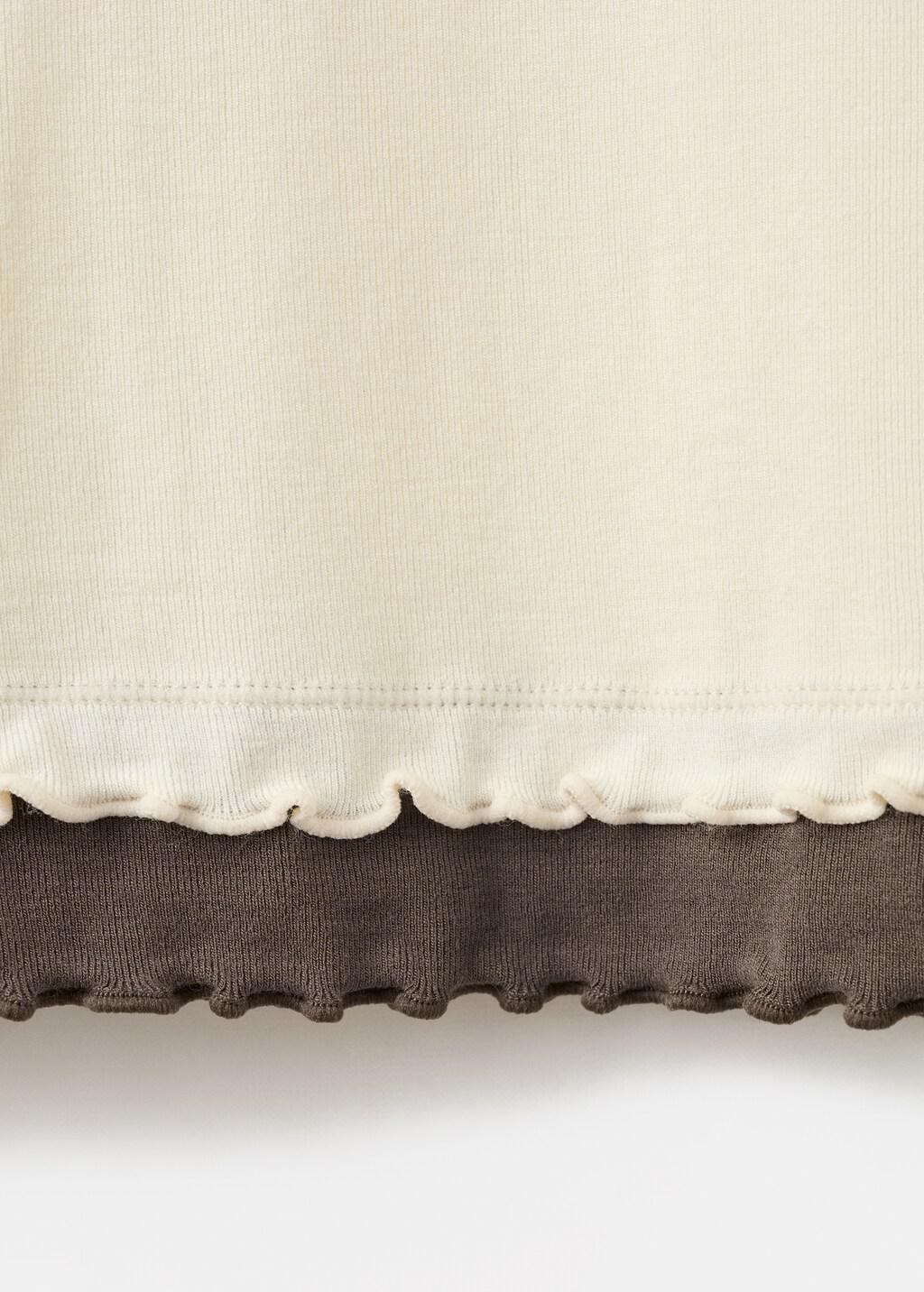 Beige Contrasting T-Shirt, Light Beige, large image number 5