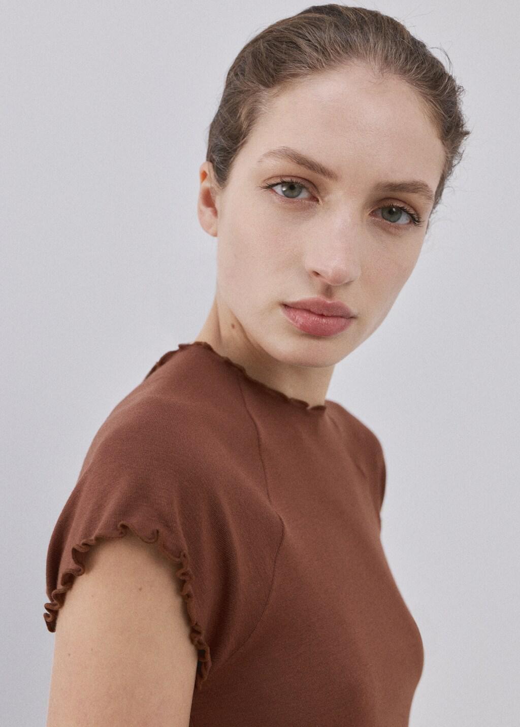 Brown Contrasting T-Shirt, Brown, large image number 3